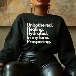 Black Sweatshirt with Bold Text